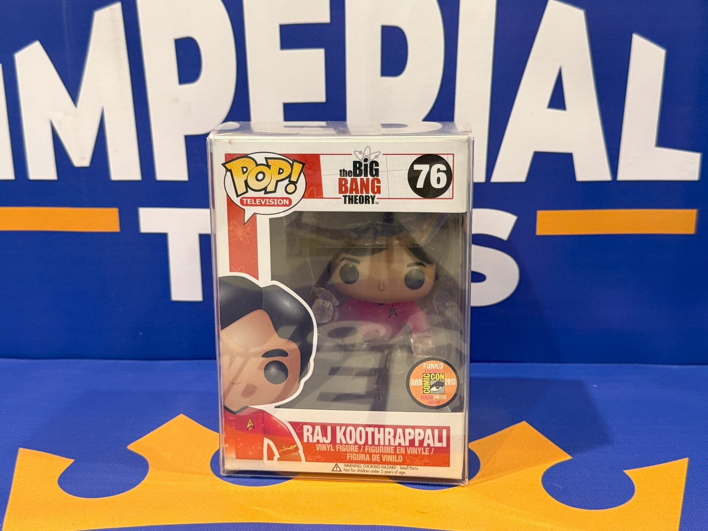 Raj SDCC sticker Funko Pop Vinyl